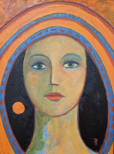 Hooded Lady by Tessa Thonett, Painting for Sale on Select
