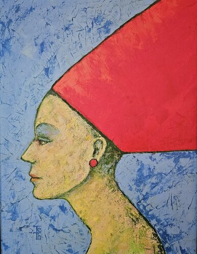 Red Hat by Tessa Thonett, Painting for Sale on Select