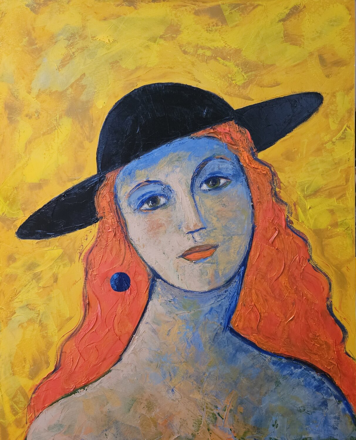 Black Hat 2 Tessa Thonett Original painting for sale