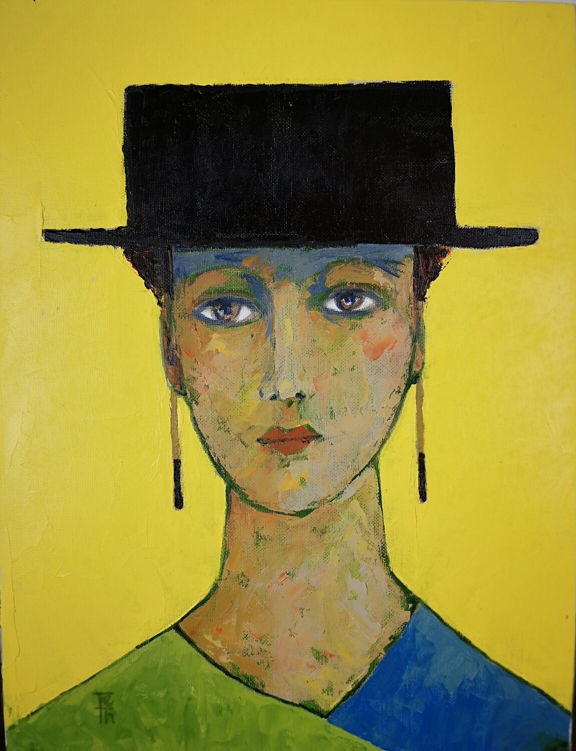 Black Hat 1 Tessa Thonett Original painting for sale