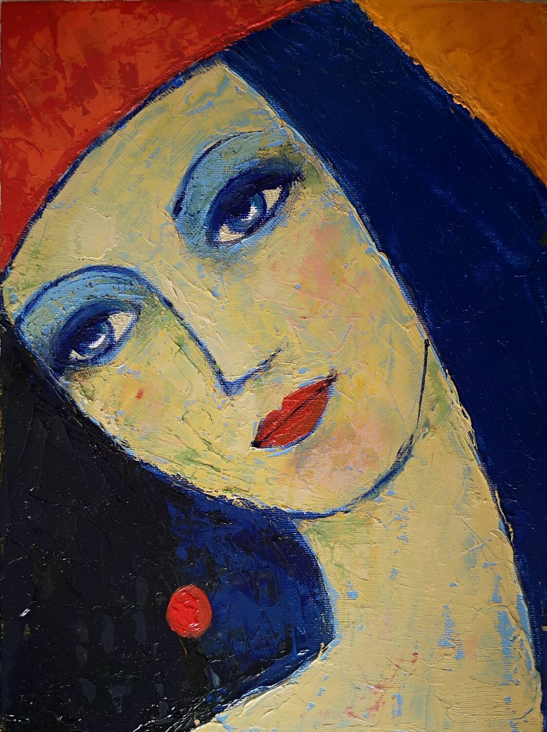 Long Dark Hair Tessa Thonett Original painting for sale