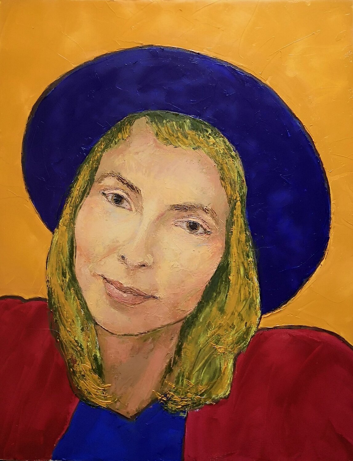 Girl in the Blue Hat Tessa Thonett Original painting for sale