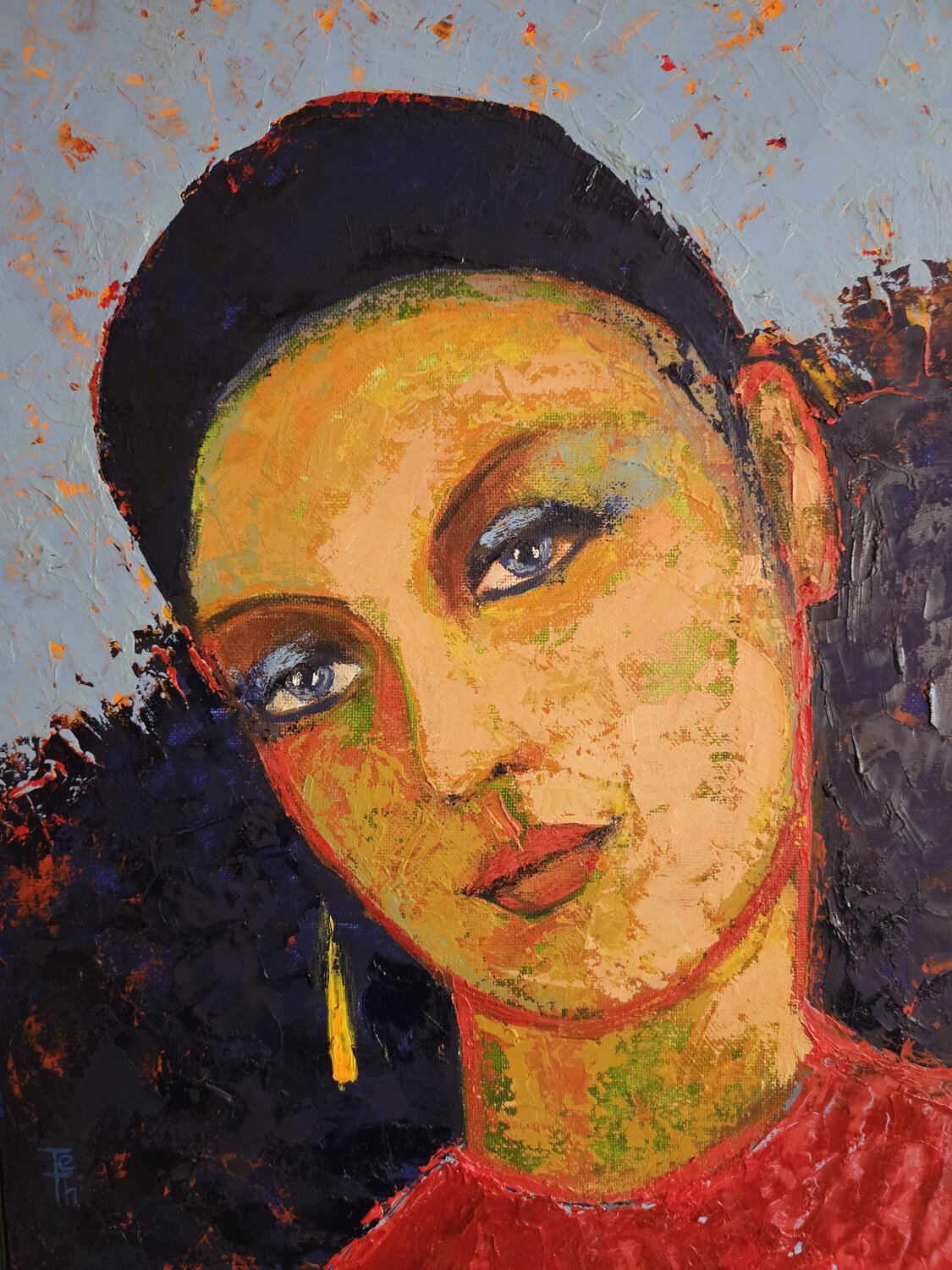 Skull Cap Tessa Thonett Original painting for sale