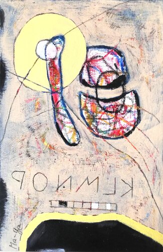 Spiel der Formen by Evelyn Marschall-Gebhard, Painting for Sale on Select