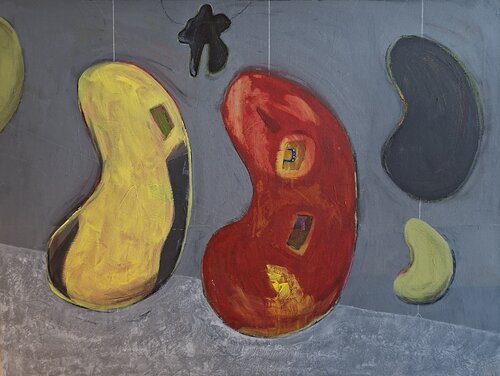Notationen des Gehaltenseins by Evelyn Marschall-Gebhard, Painting for Sale on Select
