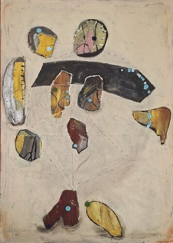 Ungebundene Zustände (Unbound States) by Evelyn Marschall-Gebhard, Painting for Sale on Select