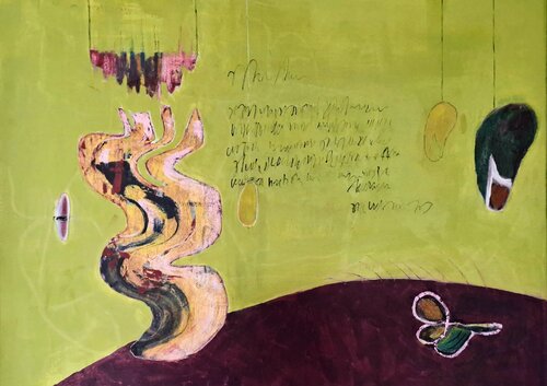 Fundstücke einer Erinnerung by Evelyn Marschall-Gebhard, Painting for Sale on Select