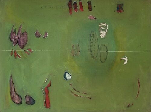 Along the line by Evelyn Marschall-Gebhard, Painting for Sale on Select