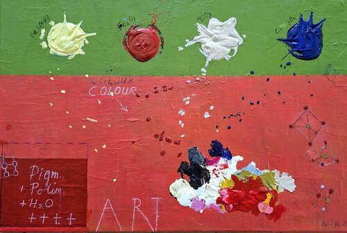 Versuchsanordnung Farbe by Evelyn Marschall-Gebhard, Painting for Sale on Select