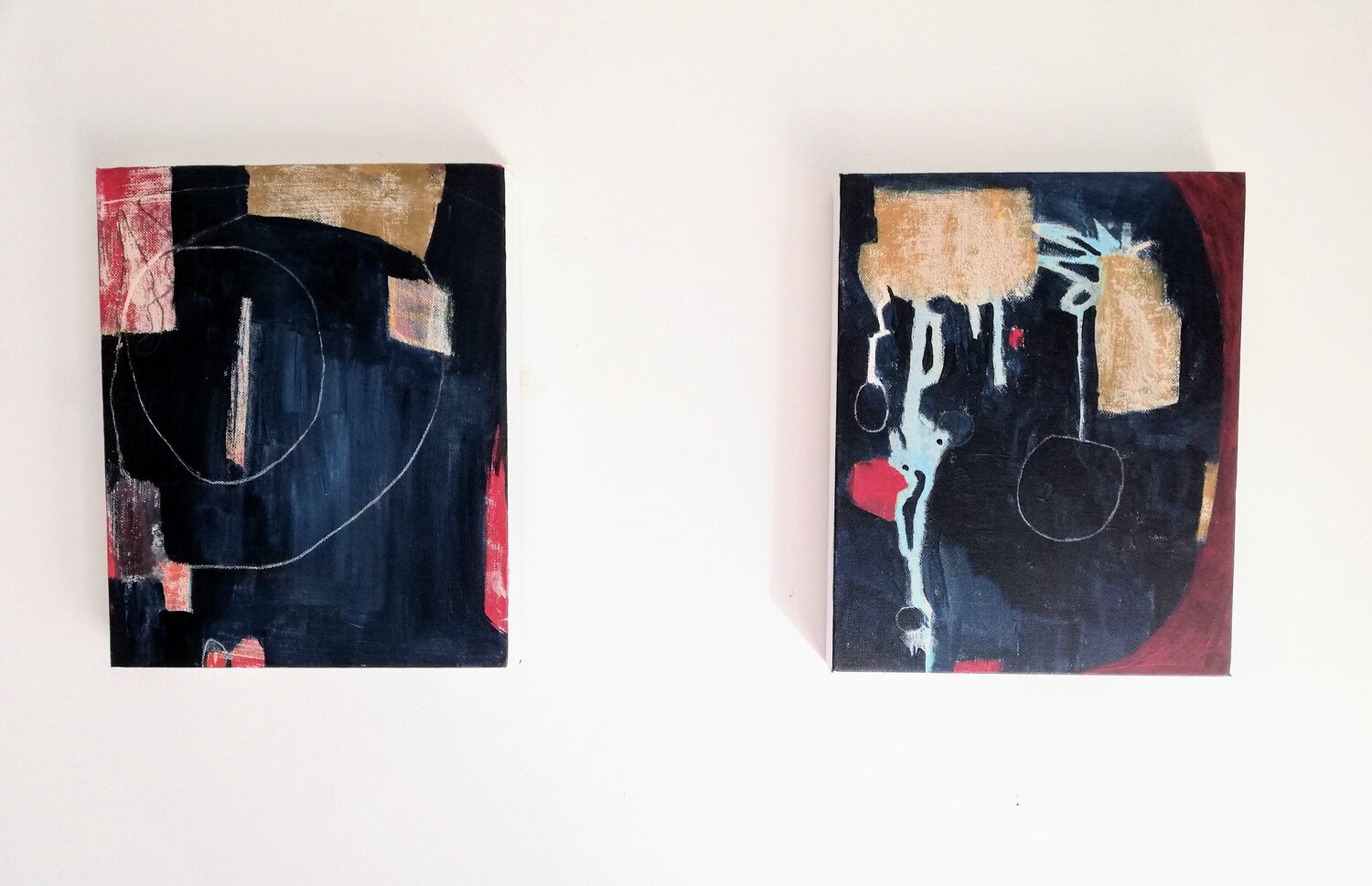 Dialoge (Dialog) Evelyn Marschall-Gebhard Original painting for sale