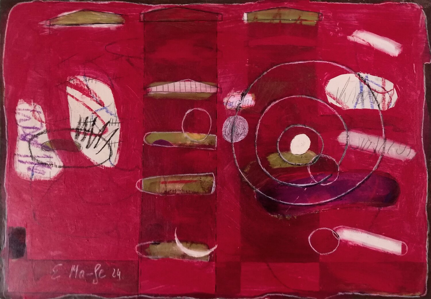 In the Pulse (Im Puls) Evelyn Marschall-Gebhard Original painting for sale