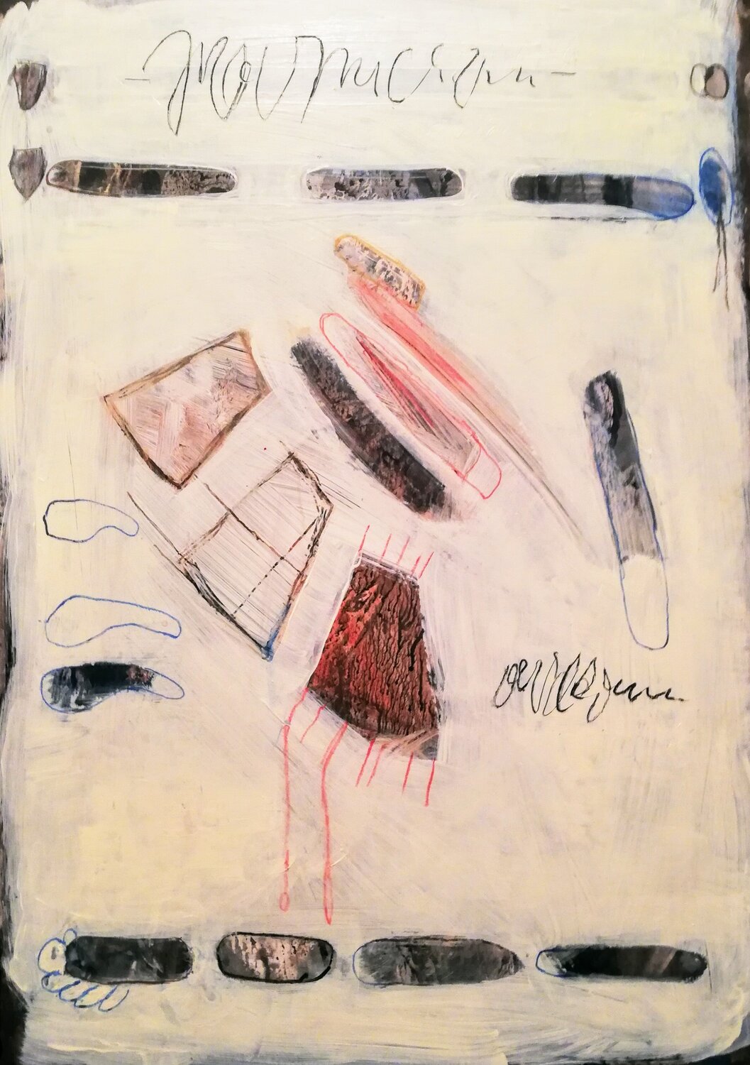 The Language of Fragments (Die Sprache der Fragmente) Evelyn Marschall-Gebhard Original painting for sale