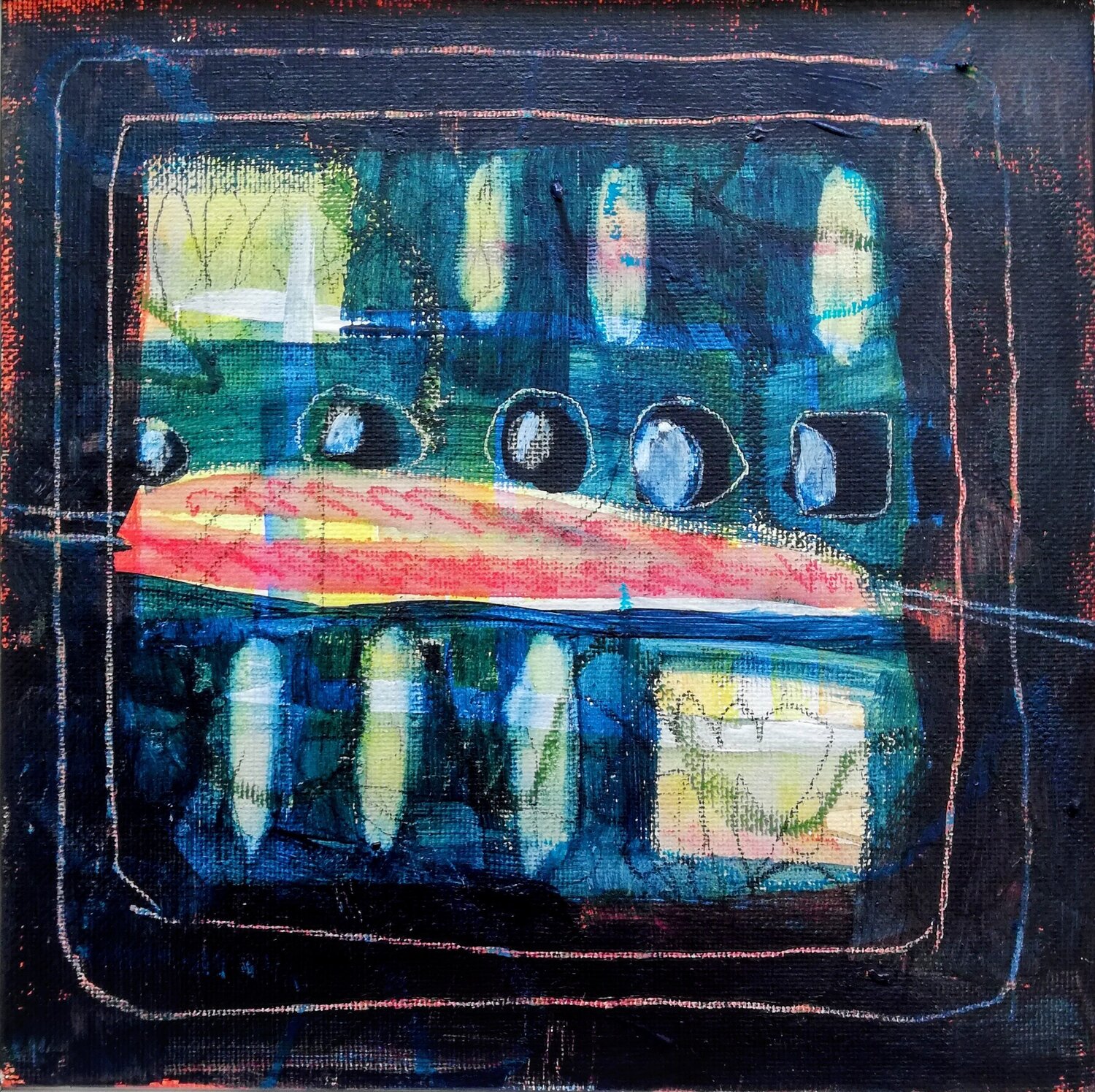 Brought to light (Ans Licht gebracht) Evelyn Marschall-Gebhard Original painting for sale