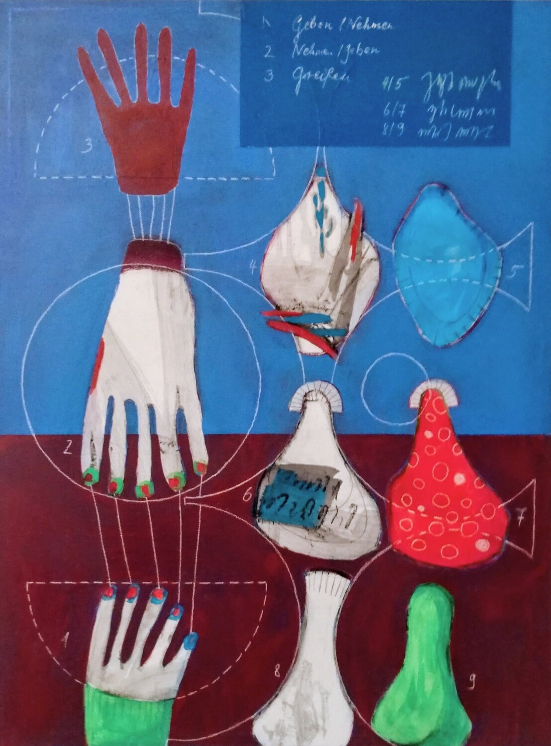 Network of contact Evelyn Marschall-Gebhard Original painting for sale