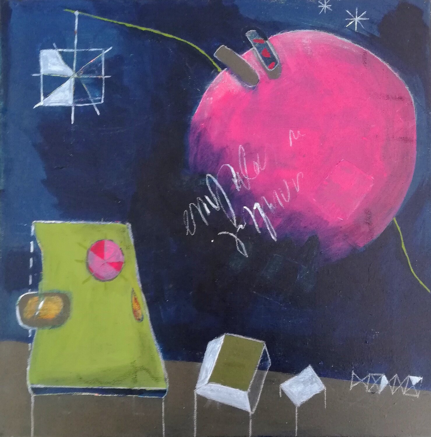 Noch verbunden Evelyn Marschall-Gebhard Original painting for sale