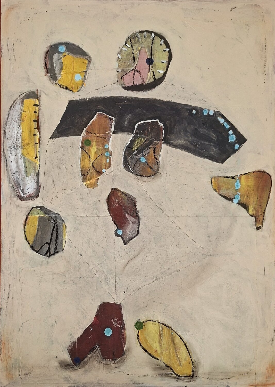 Ungebundene Zustände (Unbound States) Evelyn Marschall-Gebhard Original painting for sale