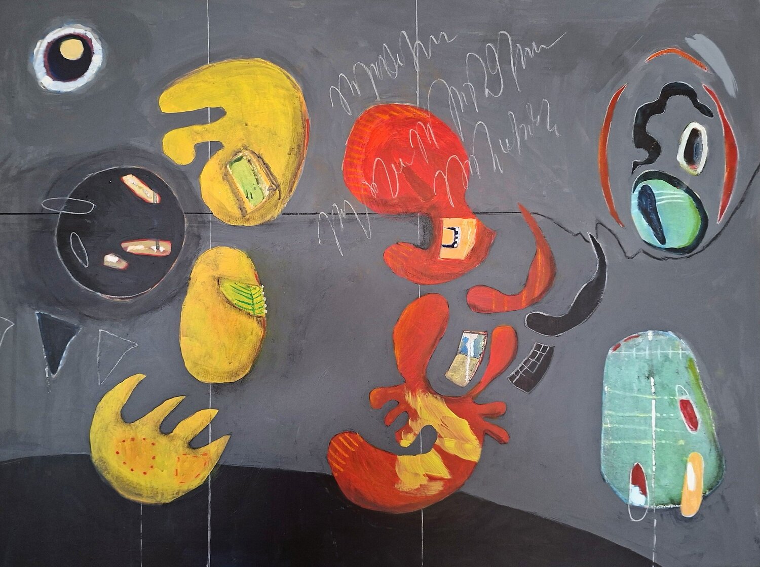 Über Schweben und Halt - About Floating and Holding On Evelyn Marschall-Gebhard Original painting for sale