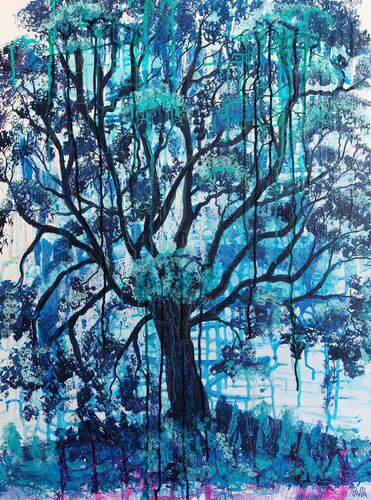 Magische Eiche by Marina Burgenmeister, Painting for Sale on Select