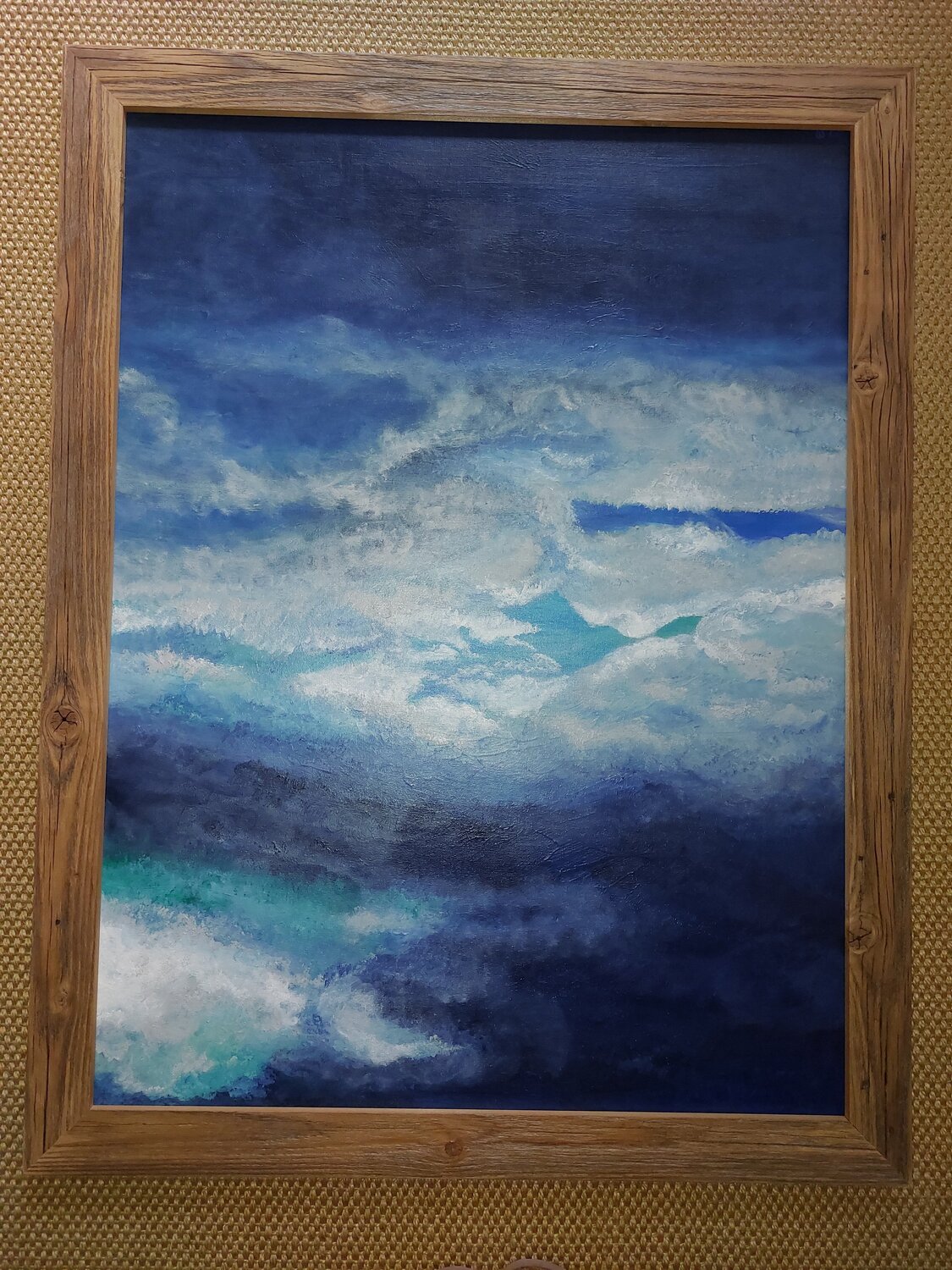 Wolken mit Bergkristall Marina Burgenmeister Original painting for sale