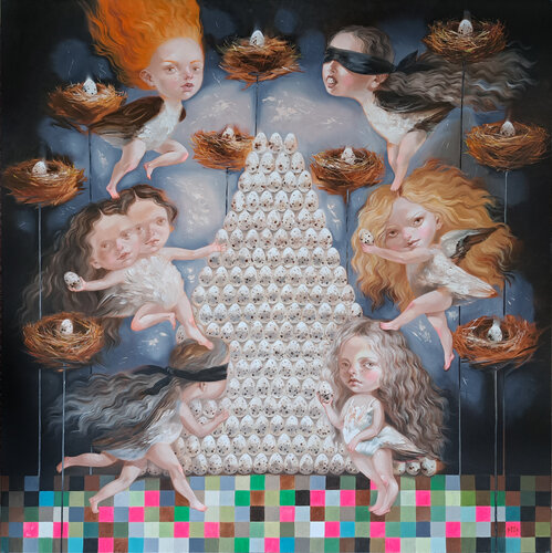 The Tower of Babel by Naty Pop, Painting for Sale on Select