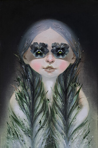 The Garden Behind Her Eyes by Naty Pop, Painting for Sale on Select