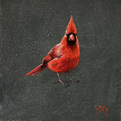 Small red reminder by Nat Pop, Painting for Sale on Select