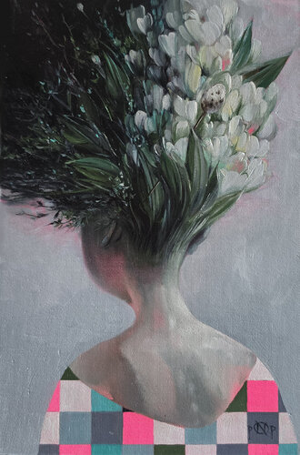 Petals Under Control by Nat Pop, Painting for Sale on Select