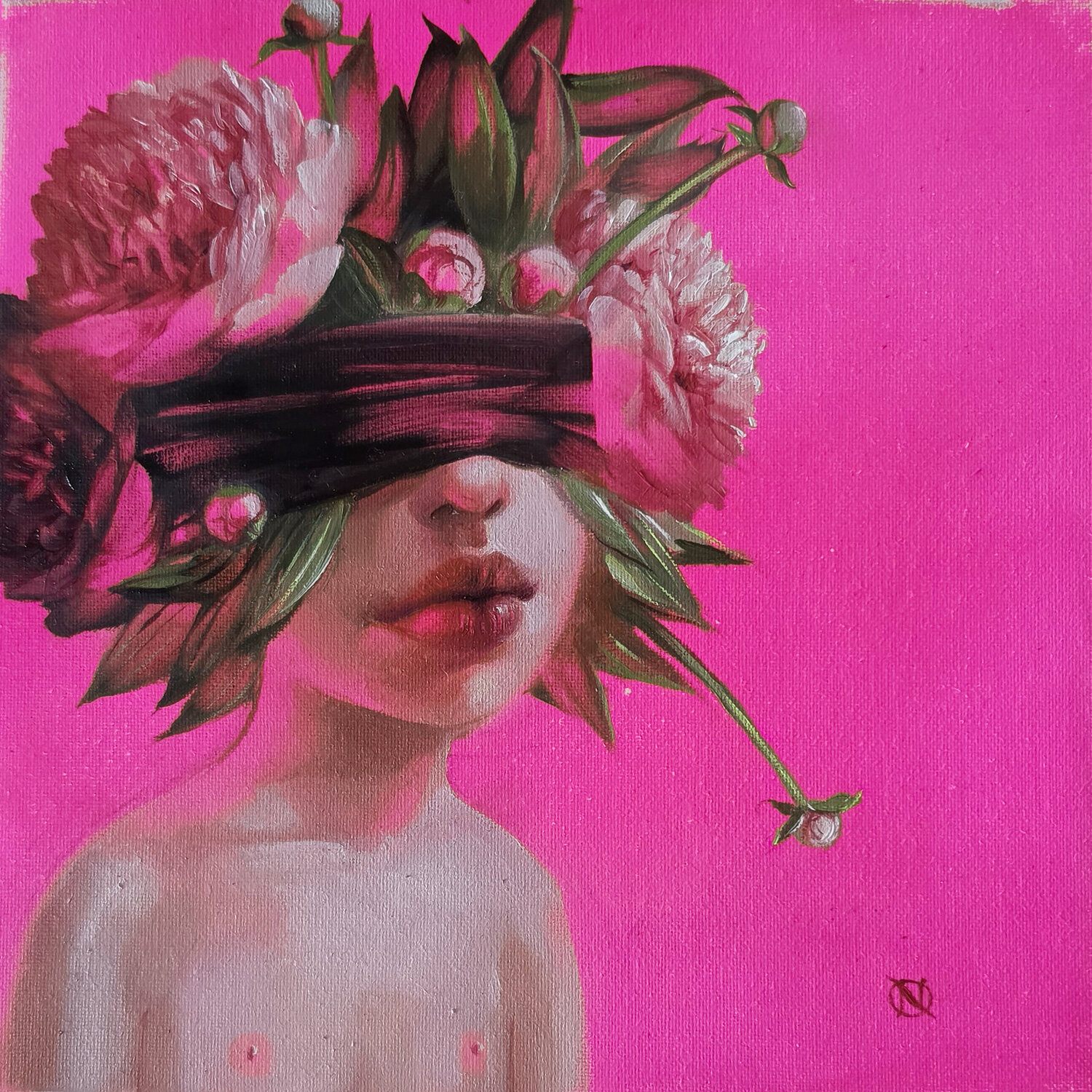 Floral Identity Nat Derevyanko Original painting for sale