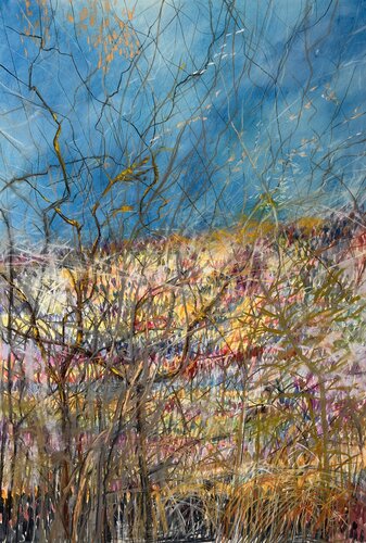 Spring awakening in the undergrowth by Sonja Kalmanfi, Painting for Sale on Select