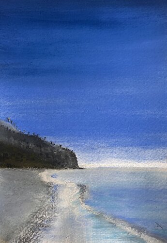 Nostalgia - Spiaggia Baia Arena by Sonja Kalmanfi, Painting for Sale on Select