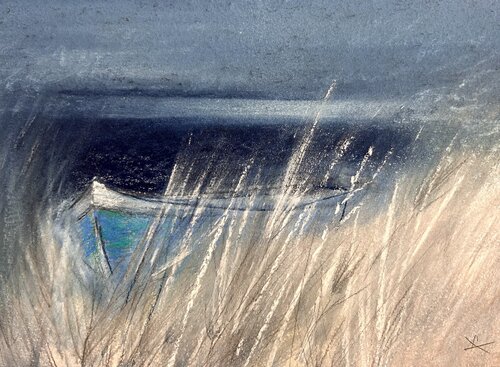 Hidden on the Beach by Sonja Kalmanfi, Painting for Sale on Select