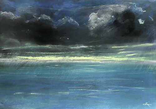 Dark clouds are looming. by Sonja Kalmanfi, Painting for Sale on Select