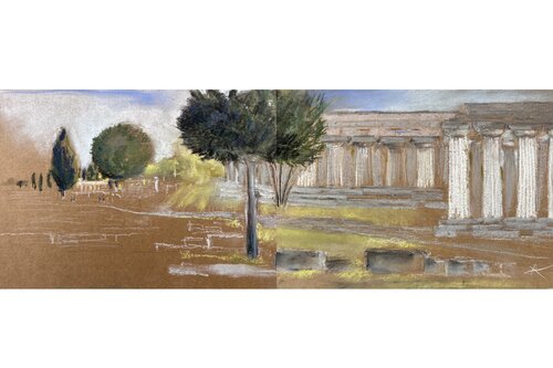 Lungo la Via Sacra by Sonja Kalmanfi, Painting for Sale on Select