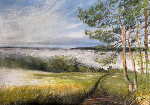 Morning mist by Sonja Kalmanfi, Painting for Sale on Select
