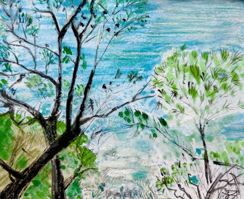 Montecorice / Cilentana l by Sonja Kalmanfi, Painting for Sale on Select