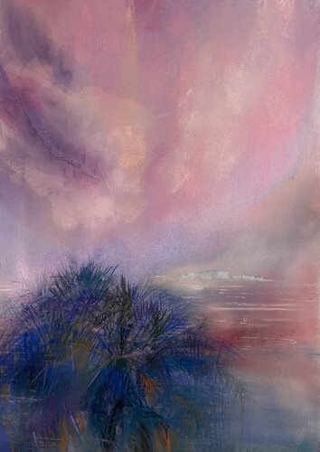 Un bagliore occidentale - Westward by Sonja Kalmanfi, Painting for Sale on Select