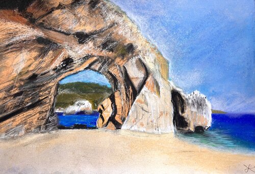 Palinuro - Arco Naturale by Sonja Kalmanfi, Painting for Sale on Select