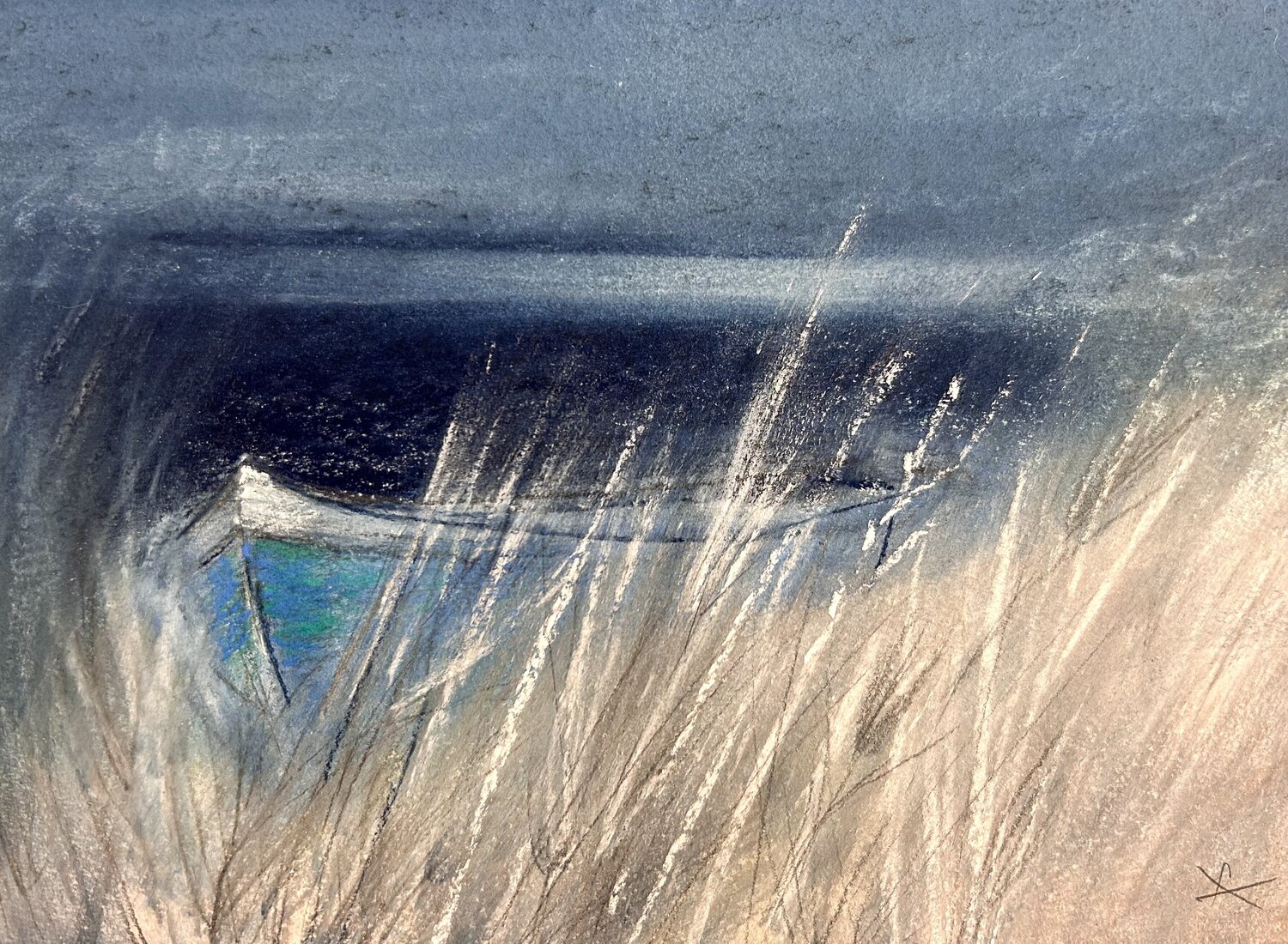 Hidden on the Beach Sonja Kalmanfi Original painting for sale