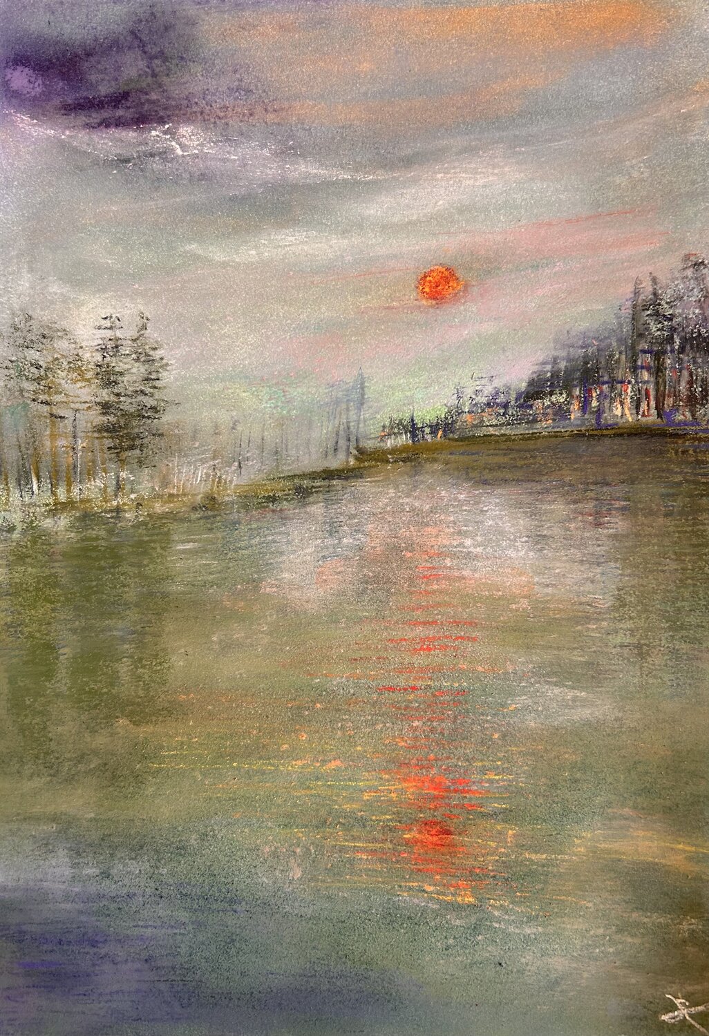 Forest Lake Sonja Kalmanfi Original painting for sale