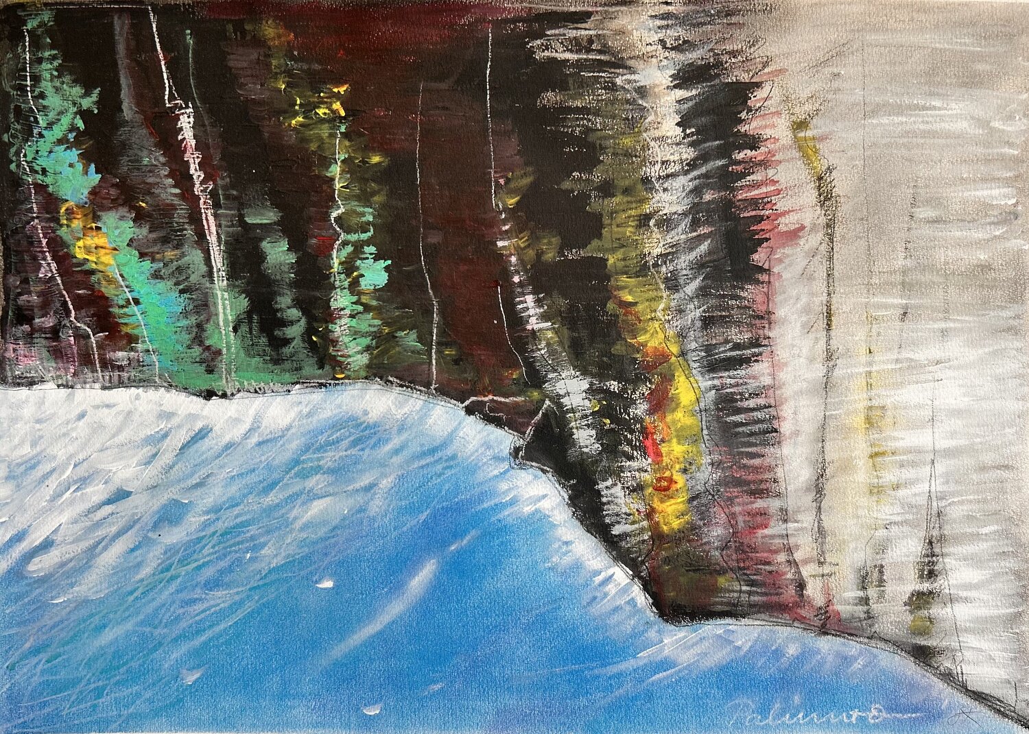 Grotta Azzurra Palinuro Sonja Kalmanfi Original painting for sale