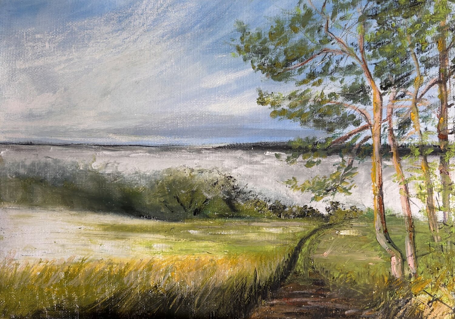 Morning mist Sonja Kalmanfi Original painting for sale