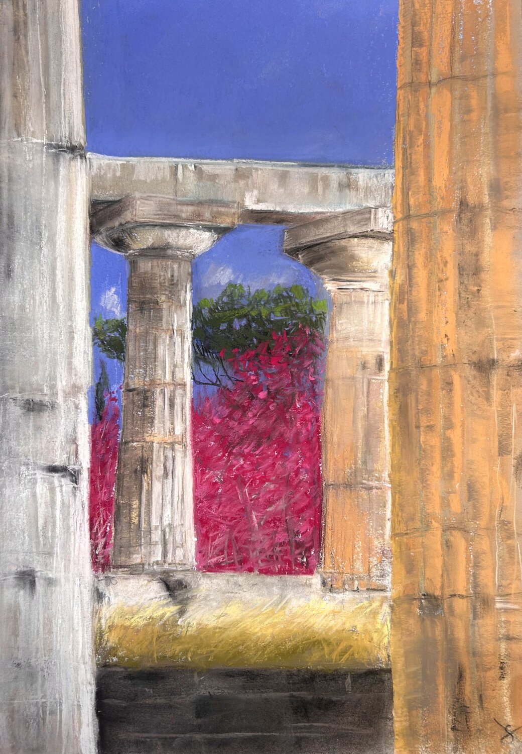 Tempio sul Mar Tirreno Sonja Kalmanfi Original painting for sale