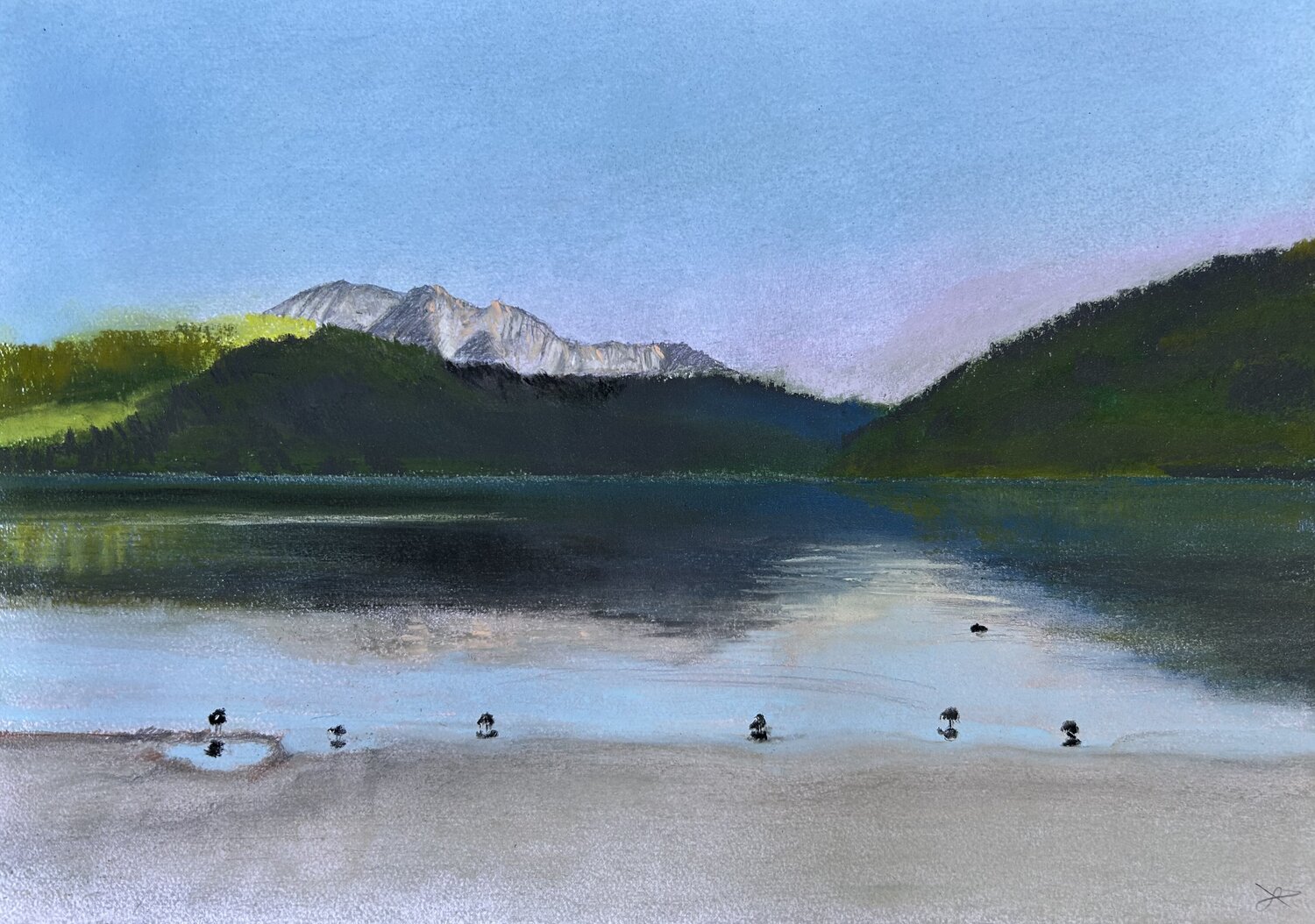 Light on the Way South - Trento Sonja Kalmanfi Original painting for sale