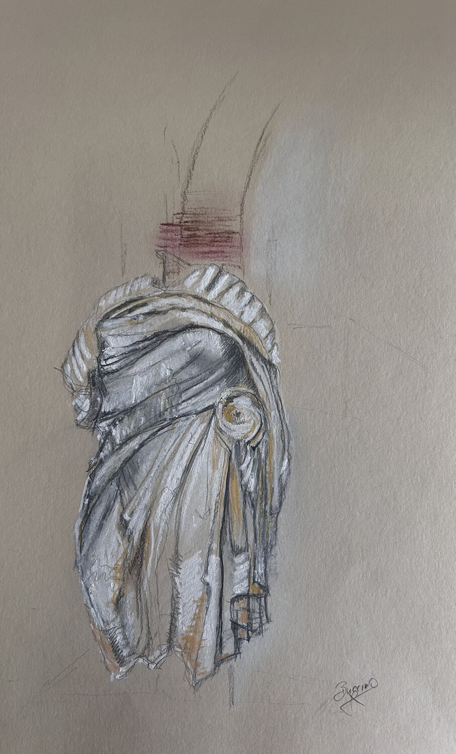 Buccino - a Roman robe Sonja Kalmanfi Original painting for sale