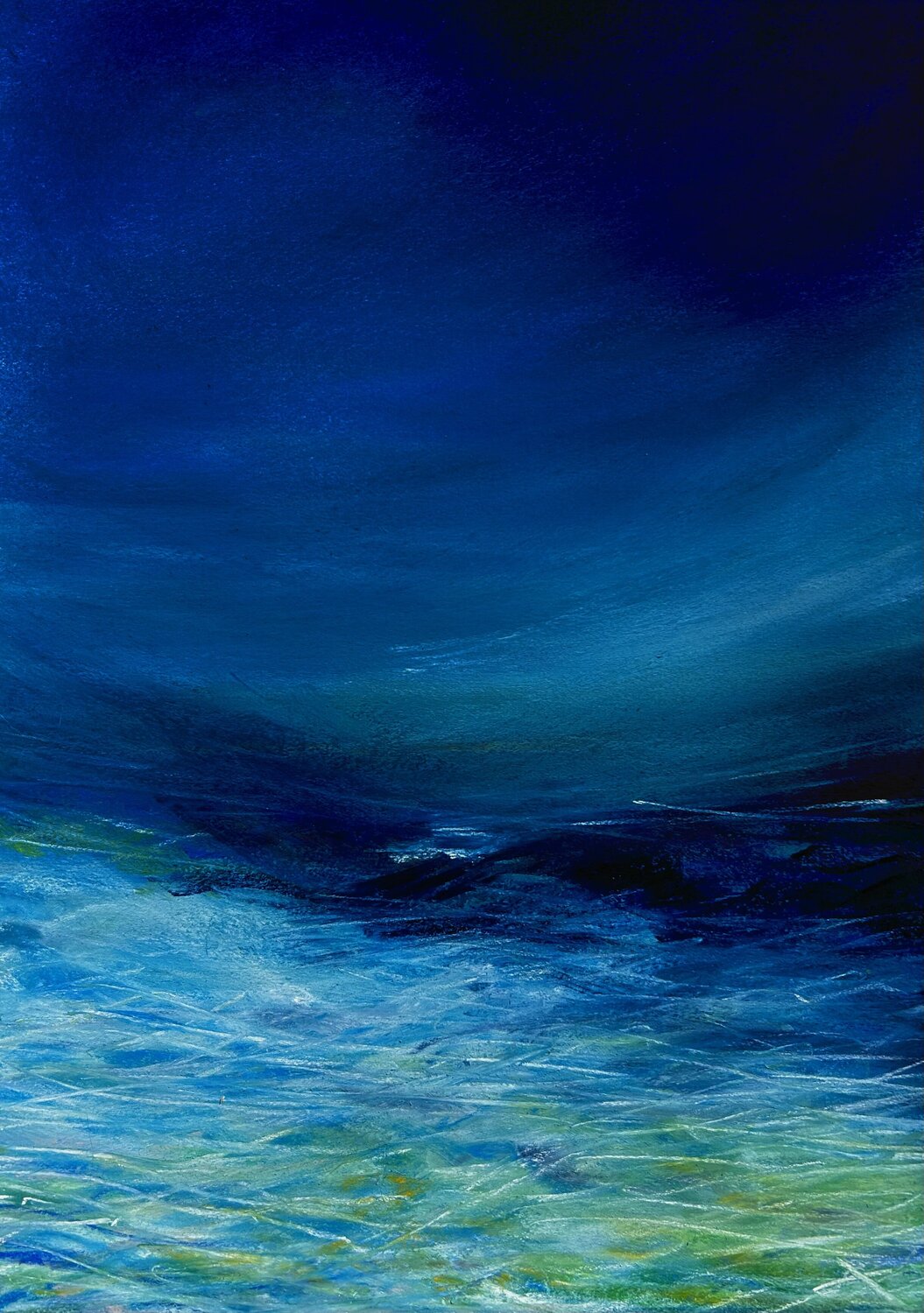 Rumore del mare mediterraneo Sonja Kalmanfi Original painting for sale