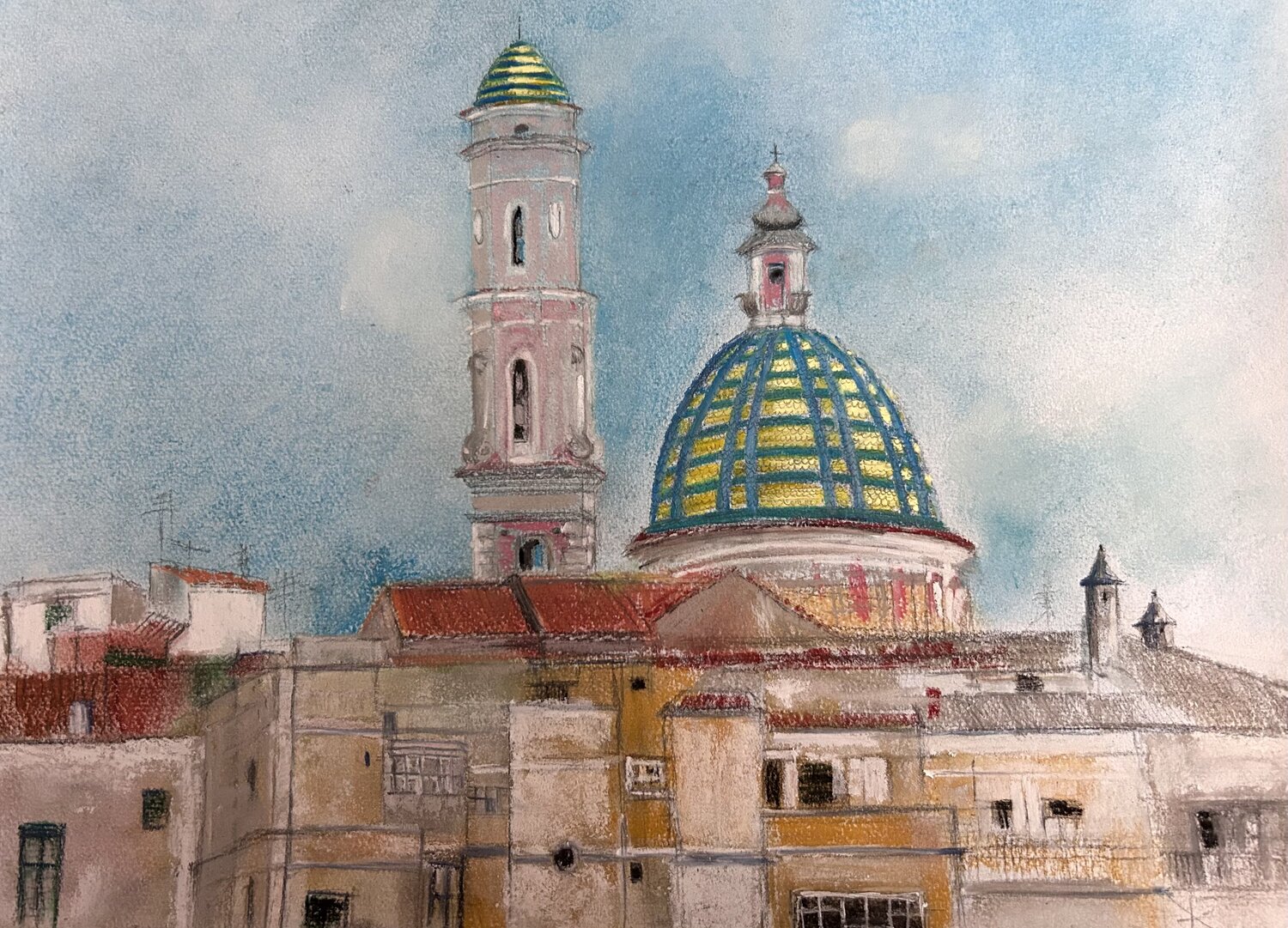 Vietri sul Mare - Amalfitana - Amalfiküste Sonja Kalmanfi Original painting for sale