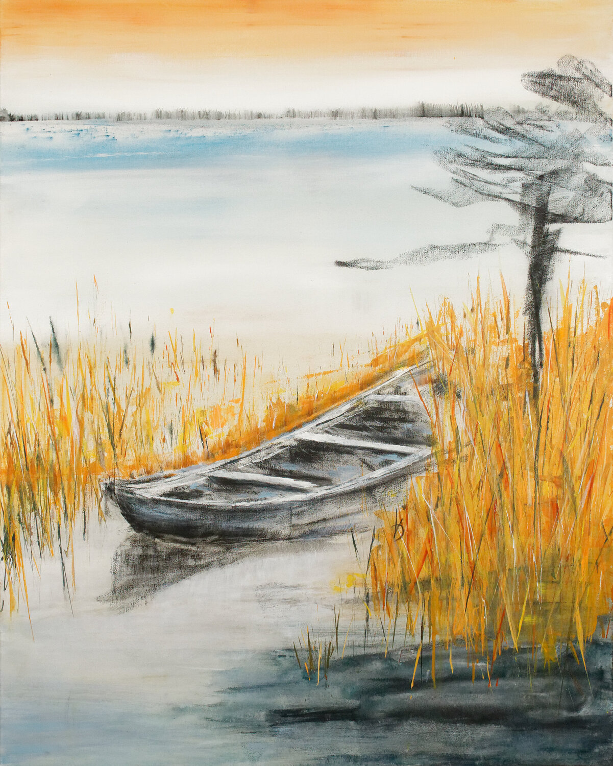 find the frog Verena Dill Original painting for sale