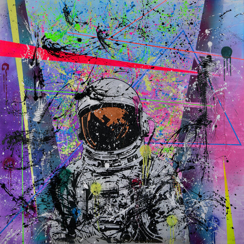 Space Rain by Andreas Lippke, Painting for Sale on Select