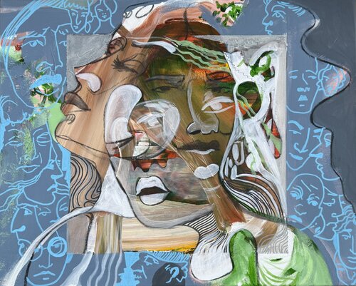 Blue Notes by Andreea Bianca Velcsov, Painting for Sale on Select