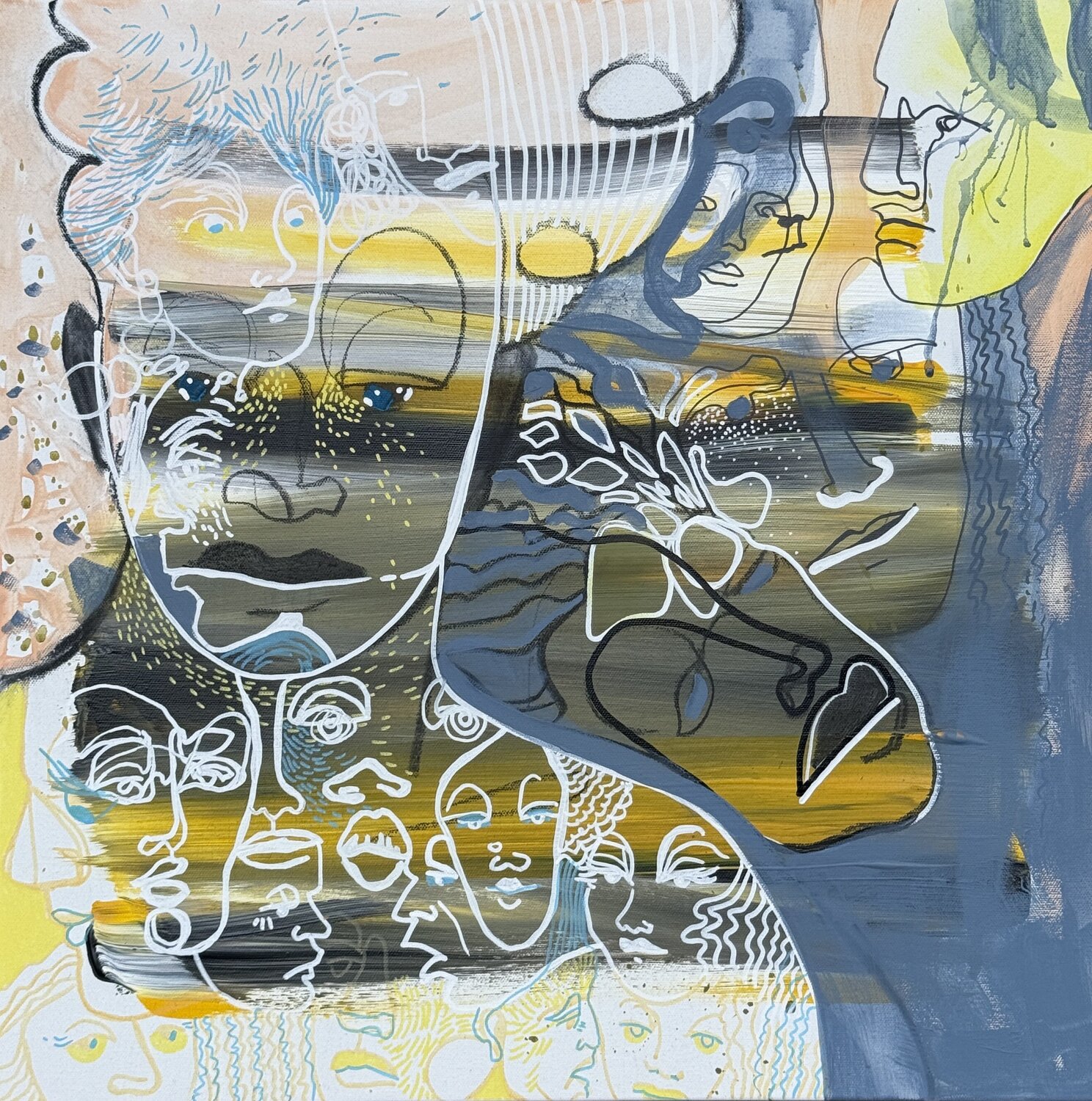 Fragmented Aura Andreea Bianca Velcsov Original painting for sale